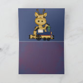 ベビーのキリンの男の子のバースデー・カード カード (内部)