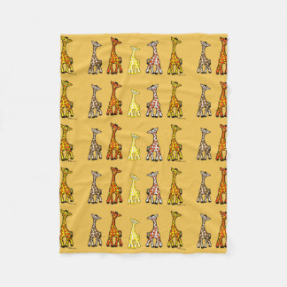 ベビーのキリンの続けてフリースブランケット フリースブランケット