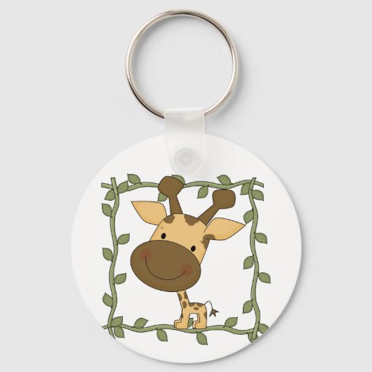 ベビーのキリンのTシャツおよびギフト キーホルダー (正面)