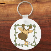 ベビーのキリンのTシャツおよびギフト キーホルダー (正面)