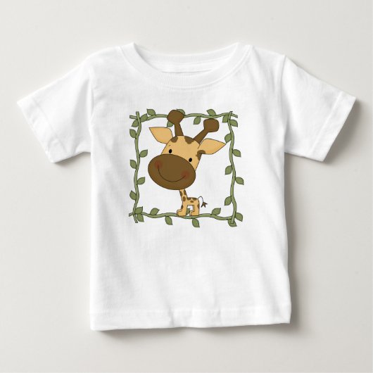 ベビーのキリンのTシャツおよびギフト ベビーTシャツ (正面)