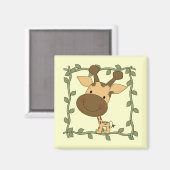 ベビーのキリンのTシャツおよびギフト マグネット (正面/裏面)