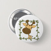ベビーのキリンのTシャツおよびギフト 缶バッジ (正面&裏面)