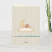 ベビーのキルトは感謝していしています サンキューカード (裏面)