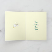 ベビーのキルトは感謝していしています サンキューカード (内部)