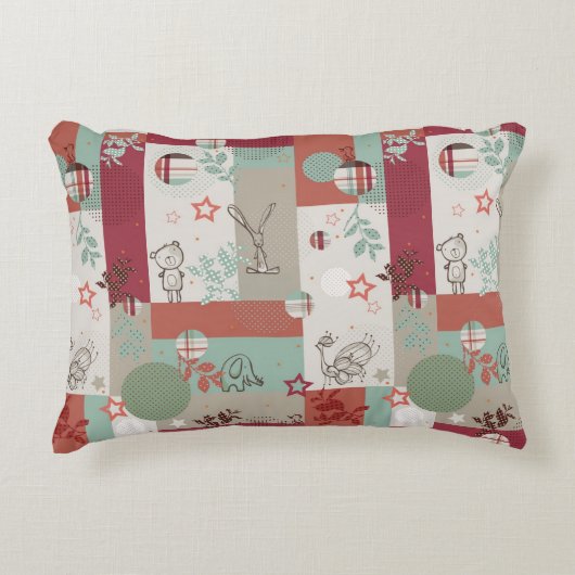 ベビーのキルトパターン2 アクセントクッション (正面)