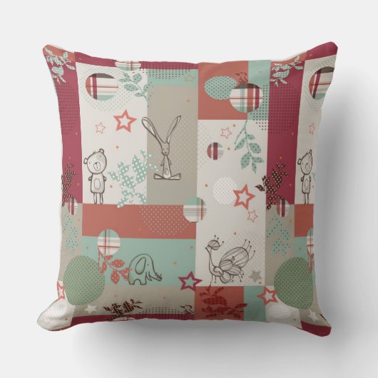 ベビーのキルトパターン2 クッション (正面)