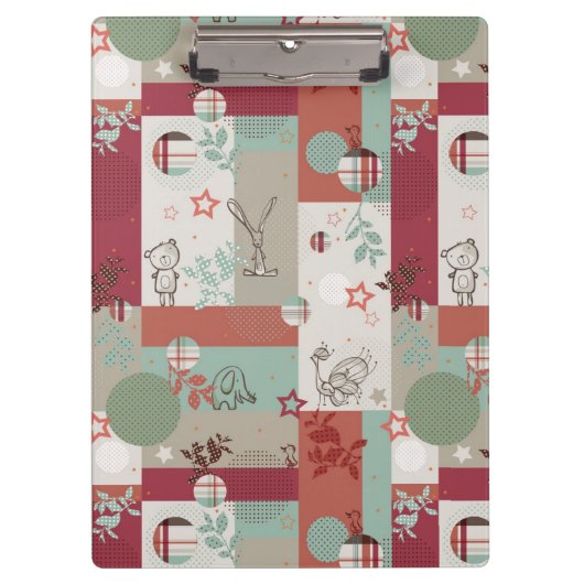 ベビーのキルトパターン2 クリップボード (正面)