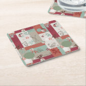 ベビーのキルトパターン2 スクエアペーパーコースター (アングル)