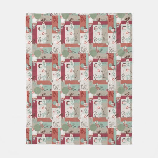 ベビーのキルトパターン2 フリースブランケット (正面)