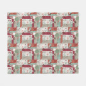 ベビーのキルトパターン2 フリースブランケット (正面(横))