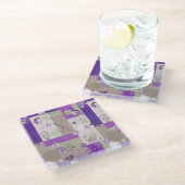 ベビーのキルトパターン ガラスコースター (アングル)