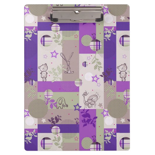 ベビーのキルトパターン クリップボード (正面)