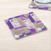 ベビーのキルトパターン スクエアペーパーコースター (アングル)