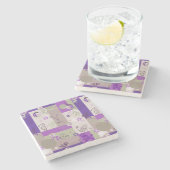 ベビーのキルトパターン ストーンコースター (横)