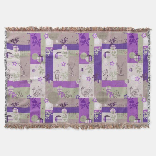 ベビーのキルトパターン スローブランケット (正面)