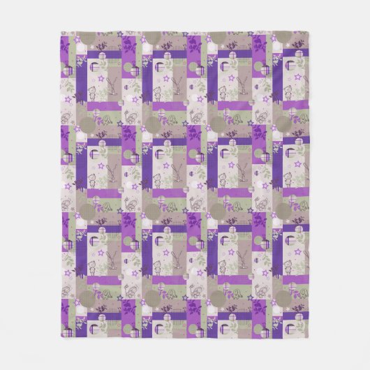 ベビーのキルトパターン フリースブランケット (正面)