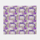 ベビーのキルトパターン フリースブランケット (正面(横))