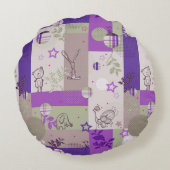 ベビーのキルトパターン ラウンドクッション (裏面)