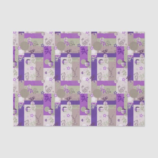 ベビーのキルトパターン 薄葉紙 (正面)