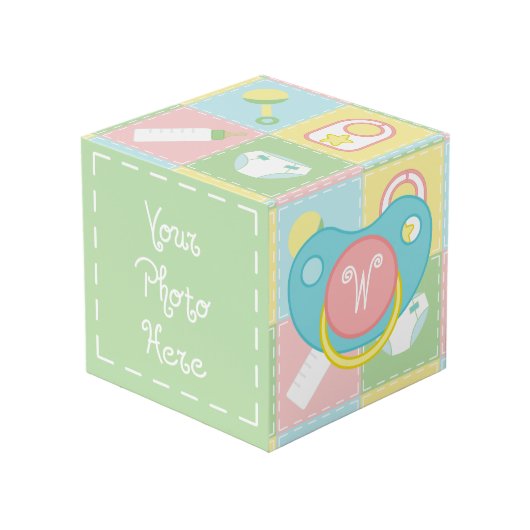 ベビーのキルトフォトキューブ フォトキューブ (正面アングル)
