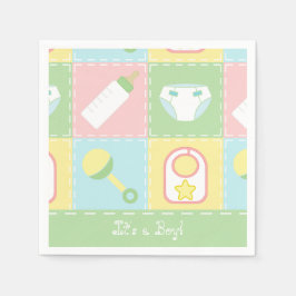 ベビーのキルトベイビーシャワーナプキンズ スタンダードカクテルナプキン