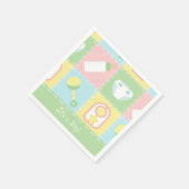 ベビーのキルトベイビーシャワーナプキンズ スタンダードカクテルナプキン (角)