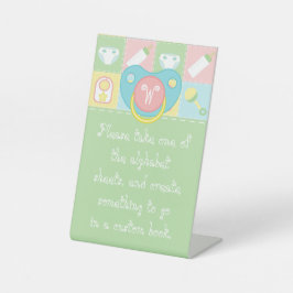 ベビーのキルト台座標識 台座サイン