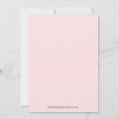 ベビーのギフトのたらいの女の子のベビーシャワーの招待状 招待状 (裏面)