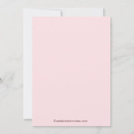 ベビーのギフトのたらいの女の子のベビーシャワーの招待状 招待状 (裏面)