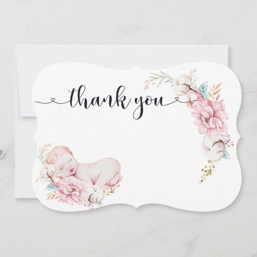ベビーのギフトのサンキューカード サンキューカード (正面)
