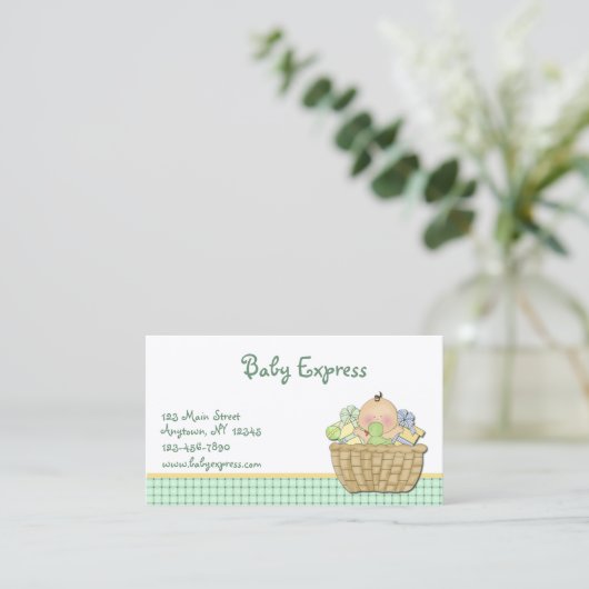 ベビーのギフトのバスケットの名刺 名刺 (スタンド正面)