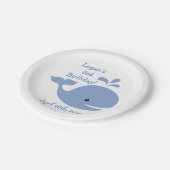 ベビーのクジラの誕生日 ペーパープレート (アングル)