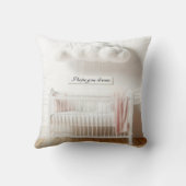 ベビーのクリブと雲とサイン クッション (裏面)