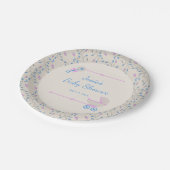 ベビーのグレースブルーとピンク ペーパープレート (アングル)