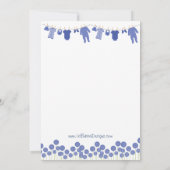 ベビーのゲームのための海軍ベビーシャワーの願い 招待状 (裏面)