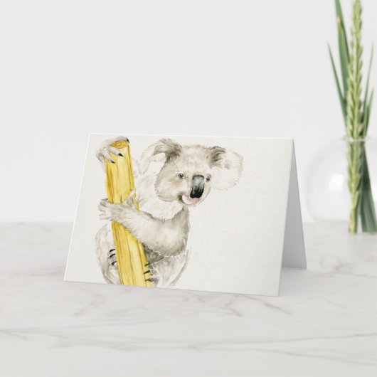 ベビーのコアラかわいい及び毛皮で覆われた| カード (正面)