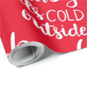 ベビーのコールドアウトサイドスクリプトパターン |赤い休日 ラッピングペーパー (ロールコーナー)