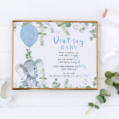 ベビーのサインを言わない青象の風船の少年 ポスター