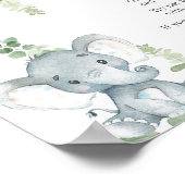 ベビーのサインを言わない青象の風船の少年 ポスター (角)