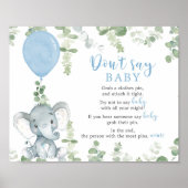 ベビーのサインを言わない青象の風船の少年 ポスター (正面)