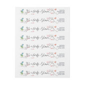 ベビーのサイ及び小鳥の色彩の鮮やかなベビーシャワー ラップアラウンドラベル (シート)