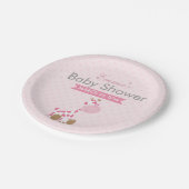 ベビーのサファリのピンクの眠いキリンの子供部屋の芸術のギフト ペーパープレート (アングル)