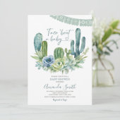 ベビーのサボテンの赤ちゃんシャワーを見よう 招待状 (スタンド正面)