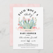 ベビーのサボテンの赤ちゃんシャワー 招待状 (正面/裏面)