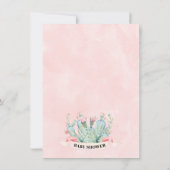 ベビーのサボテンの赤ちゃんシャワー 招待状 (裏面)