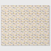 ベビーのサーカスの動物のイラストレーションパターン ラッピングペーパー (フラット)