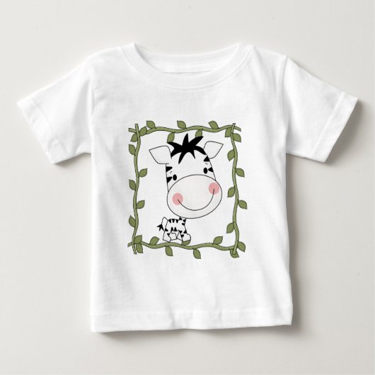 ベビーのシマウマのTシャツおよびギフト ベビーTシャツ (正面)