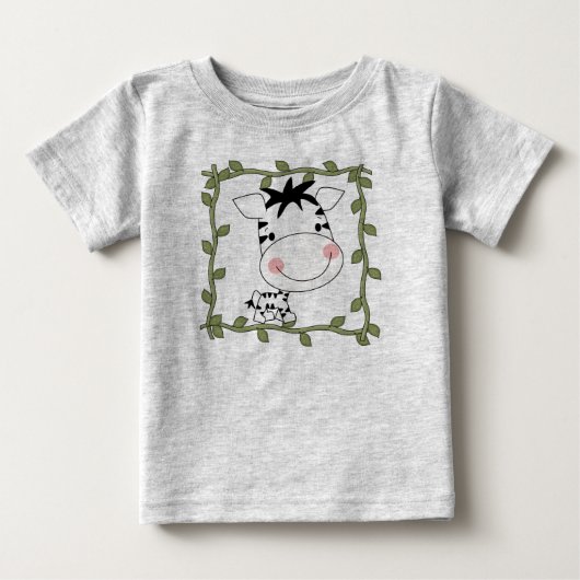 ベビーのシマウマのTシャツおよびギフト ベビーTシャツ (正面)