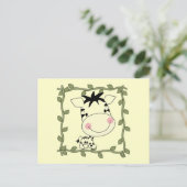 ベビーのシマウマのTシャツおよびギフト ポストカード (スタンド正面)